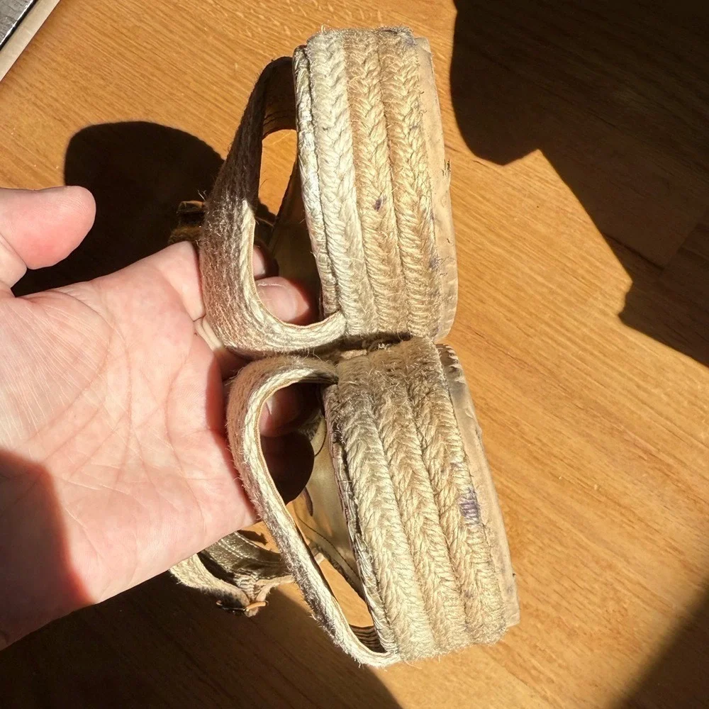 Steve Madden JCLEO-M Girls Gold‎ Espadrille Platform Sandals Size 2